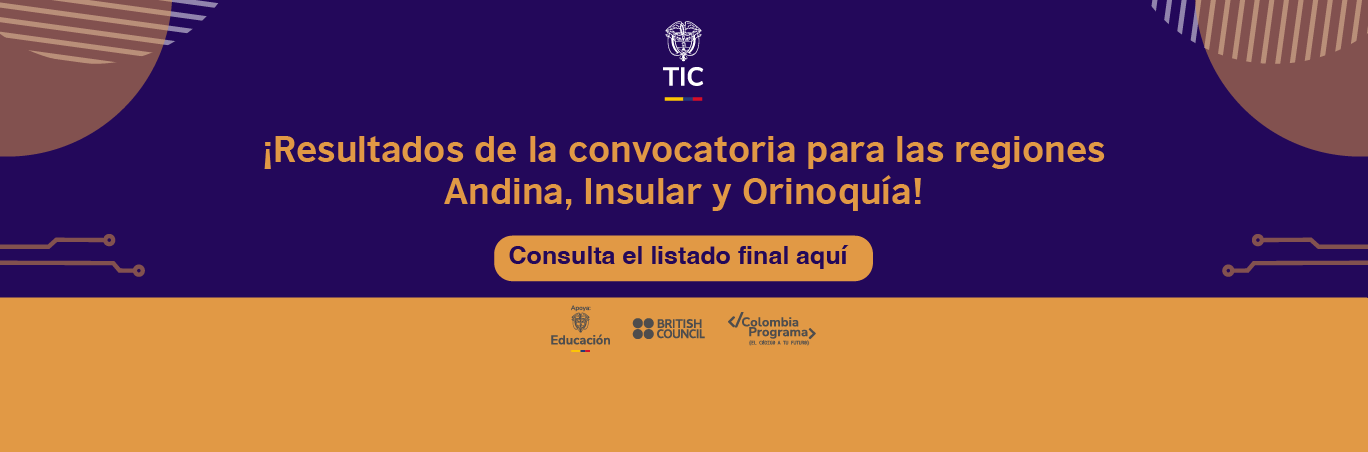 Resultados convocatoria de pensamiento computacional pertenecen a las regiones Andina, Insular y Orinoquía