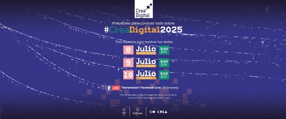 Imagen diseñada para los encuentros digitales de Crea Digital 2025
