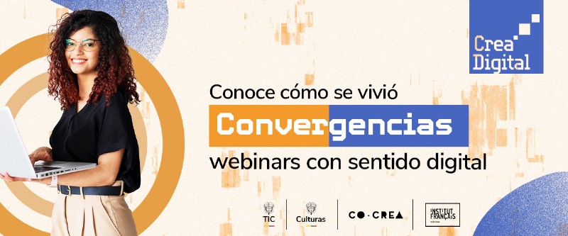 Imagen diseñada invitando a consultar los webinar de Convergencia
