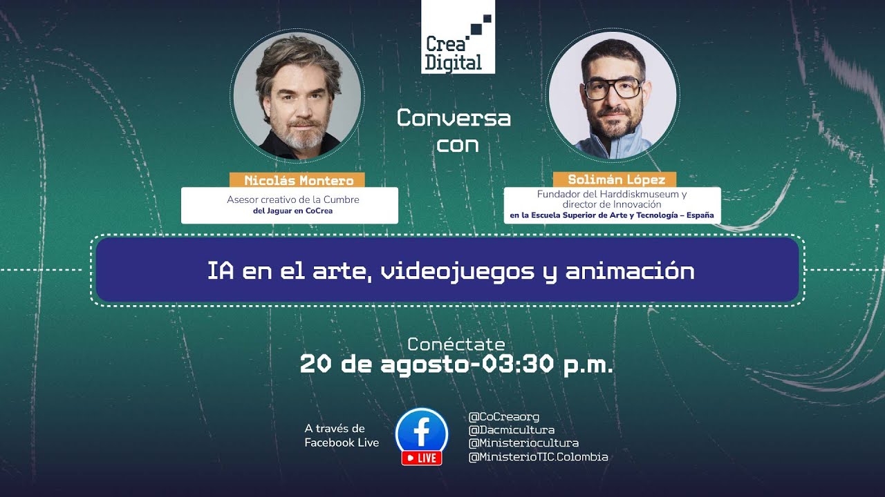 Prtada de IA en el arte, videojuegos y animación