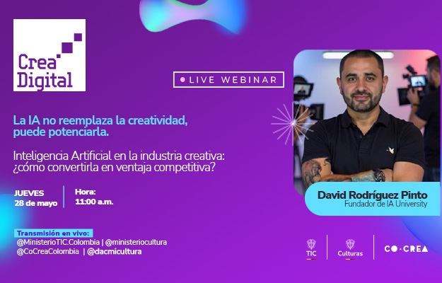 Portada de Taller Inteligencia Artificial en la industria creativa