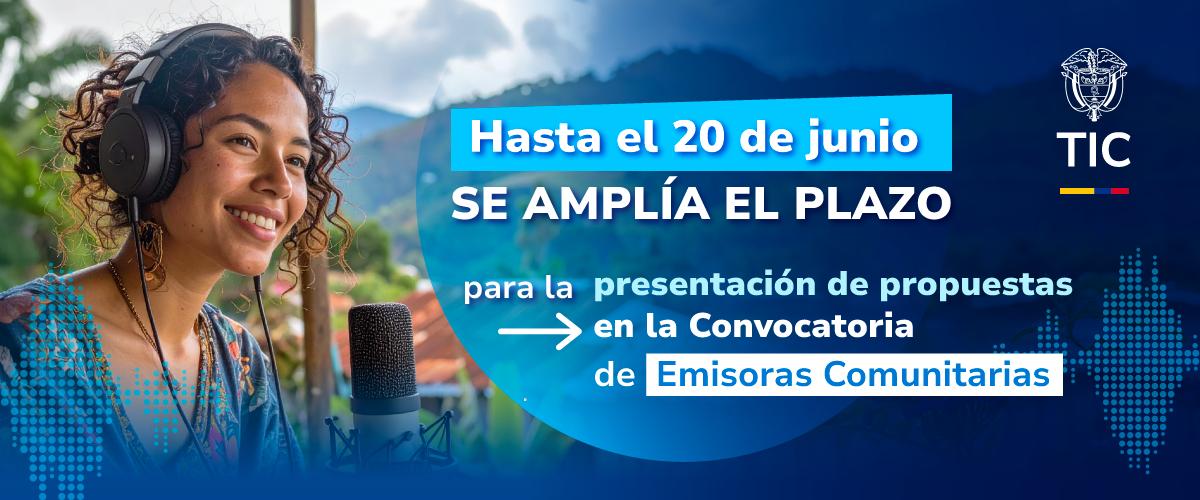 Imagen diseñada con foto de locutora y texto de apliación del plazo Imagen diseñada con foto de locutora y texto de apliación del plazo