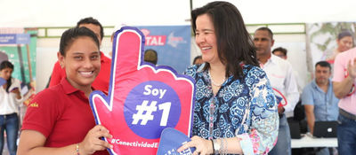 Ministra Constaín activó nueva Zona Digital en el corregimiento de Guateque