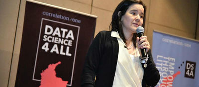 La ministra TIC, Sylvia Constaín, dio la bienvenida a los 300 colombianos que se formarán en Ciencia de Datos