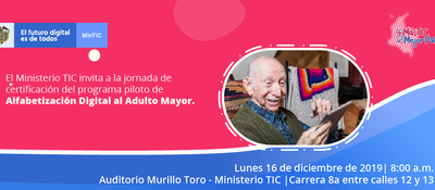 Adultos mayores de Bogotá se certificarán en habilidades TIC