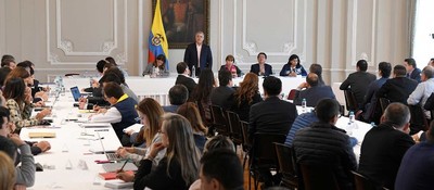 Presidente Iván Duque reunido con alcaldes y gobernadores.