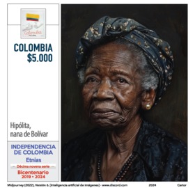 Imagen estampilla de Hipólita, nana de Bolívar