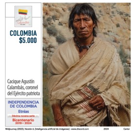 Imagen estampilla de Cacique Agustín Calambás