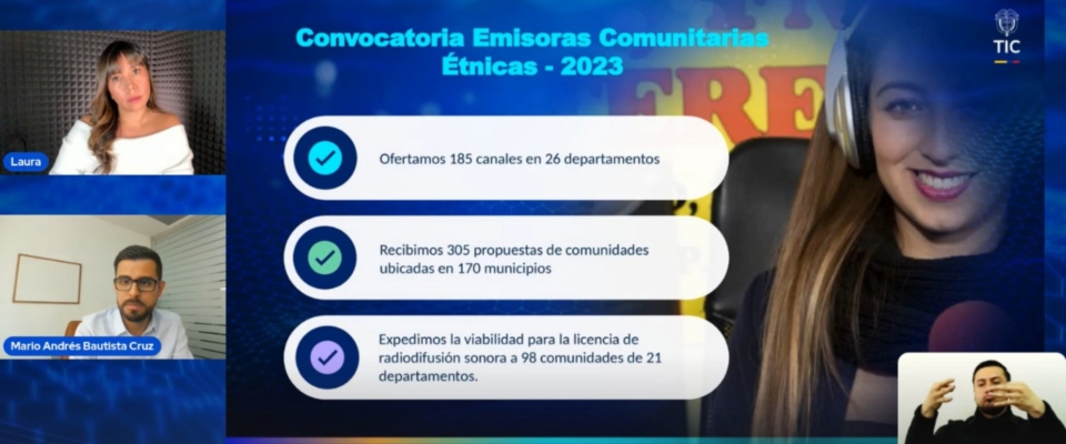 Imagen diseñada para 'Convocatoria Emisoras Comunitarias Étnicas - 2023' Imagen diseñada para 'Convocatoria Emisoras Comunitarias Étnicas - 2023'