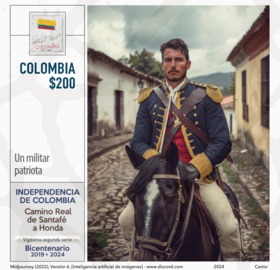 Imagen estampilla de Un militar patriota