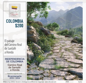 Imagen estampilla de El paisaje del Camino Real de Santafé a Honda