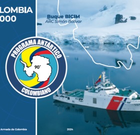 Imagen estampilla de 10 años del Programa Antártico Colombiano No. 02
