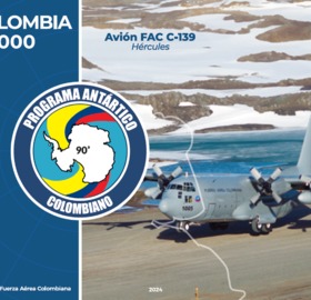 Imagen estampilla de 10 años del Programa Antártico Colombiano No. 03