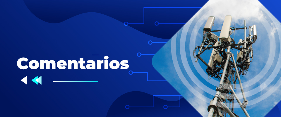 Imagen diseñada con antena de telecomunicaciones junto al texto 'Comentarios' Imagen diseñada con antena de telecomunicaciones junto al texto 'Comentarios'