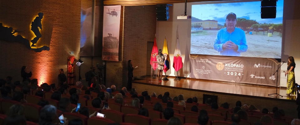 Foto de la intervención del ministro TIC en los Premios Xilópalo 2024 Foto de la intervención del ministro TIC en los Premios Xilópalo 2024