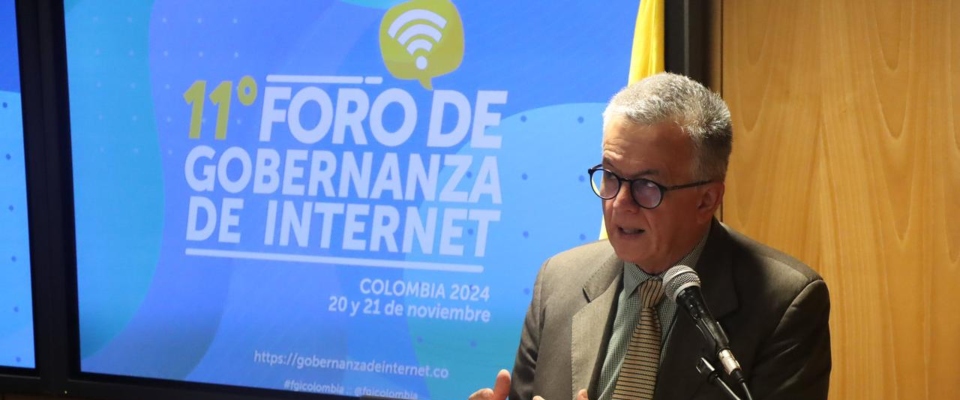 Foto del Viceministro de Transformación Digital en el foro sobre la gobernanza de Internet Foto del Viceministro de Transformación Digital en el foro sobre la gobernanza de Internet