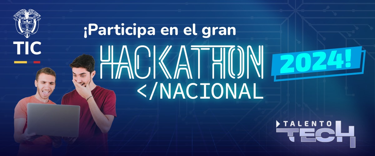 Imagen diseñada que invita a particiapar en la hackacton