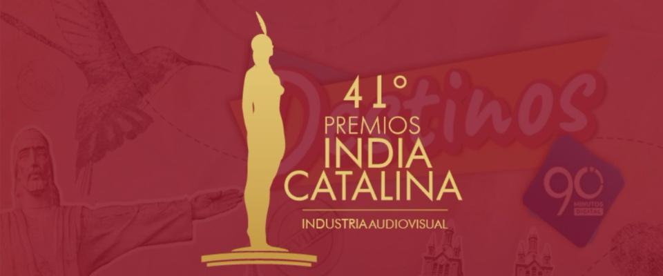 Imagen diseñada con resaltanda la edición 41 y la estatuilla Imagen diseñada con resaltanda la edición 41 y la estatuilla