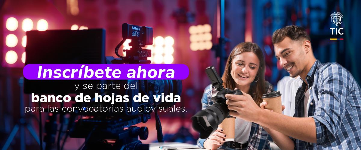 Imagen diseñada de jóvenes relacionados con la industria audiovisual