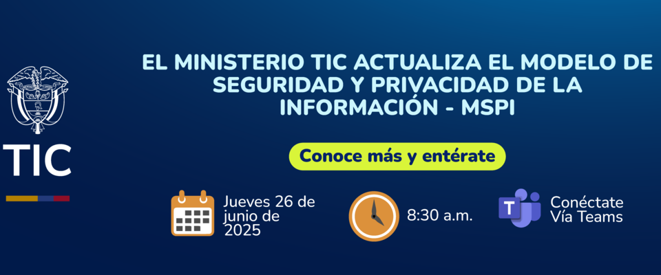 Imagen diseñada para la actualización del modelo de seguridad y privacidad de la informacion - MPI