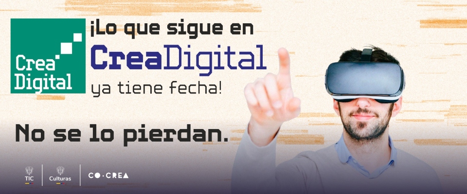 Imagen diseñada con el texto asociado a Crea Digital