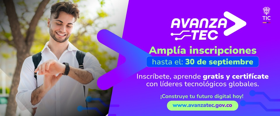 Imagen diseñada para promover los cursos de Microsoft en Avanzatec