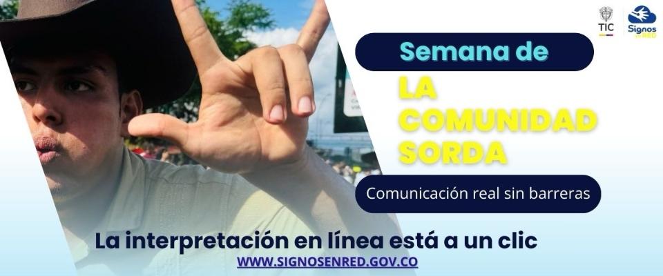 Imagen diseñada en homenaje a la Semana Internacional de las Personas Sordas