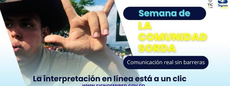 Imagen diseñada en homenaje a la Semana Internacional de las Personas Sordas