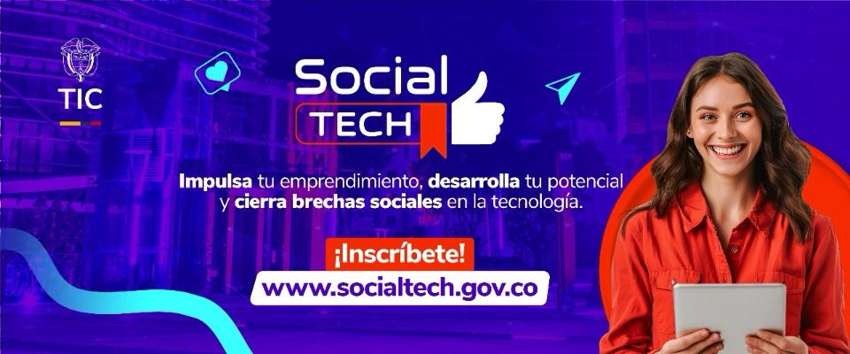 Imagen diseñada invitando a presnetación de SocialTECH