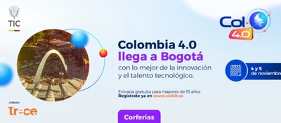 Imagen diseñada invitando a Colombia 4.0 Bogotá