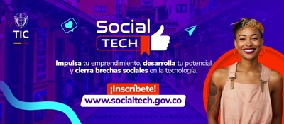Imagen diseñada sobre socialTECH e invitando a participar