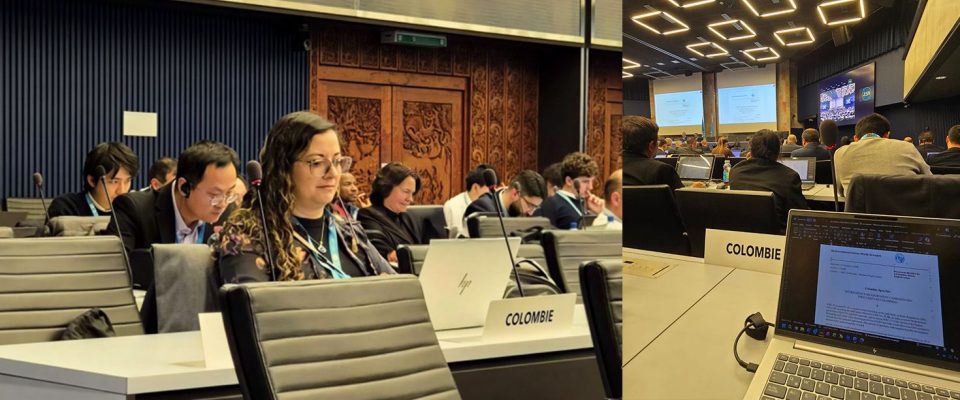 Foto de delegada colombiana en la sesiones de grupo de estudio 4A Foto de delegada colombiana en la sesiones de grupo de estudio 4A