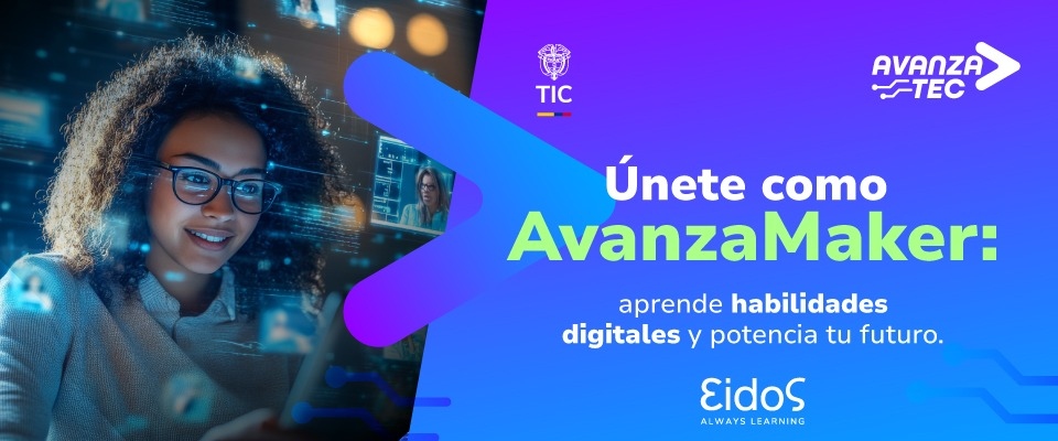 Iamgen diseñada con la fotos de una joven afroamericana y la invitación a participar de AvanzaMaker