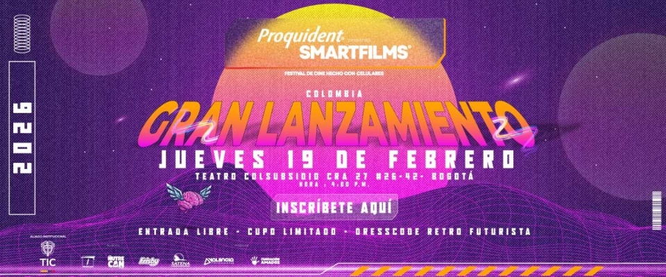 Imagen diseñada tipo poster para el lanzamiento de SmartFilms