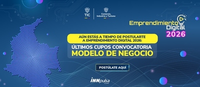 Banner digital invita a empresas colombianas a postular modelos de negocio en Emprendimiento Digital 2026