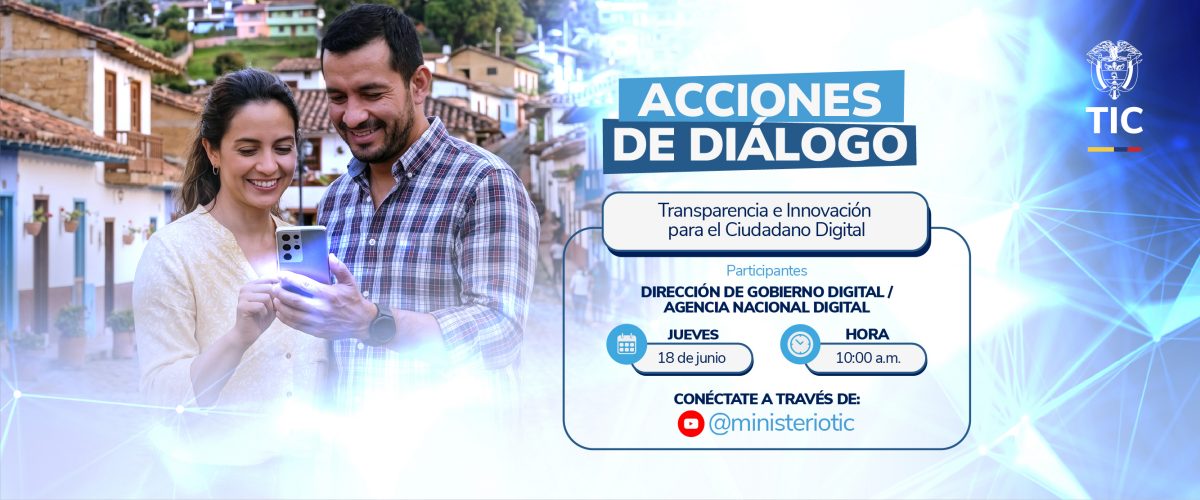 Hombre y mujer observan un celular en un entorno urbano. Invitación a diálogo sobre transparencia e innovación digital