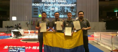 Estudiantes colombianos participaron en el Torneo Internacional de Lucha de Robots de Sumo