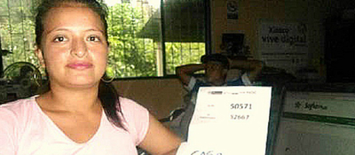 María Janeth Rendón Lara, beneficiaria Kiosco Vive Digital en Putumayo