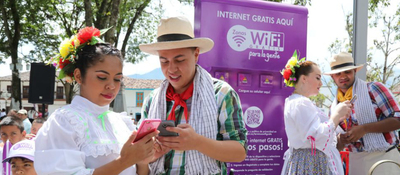 Habitantes de Salamina disfrutan de dos nuevas Zonas WiFi Gratis para la Gente