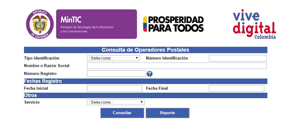 Módulo Registro Postal