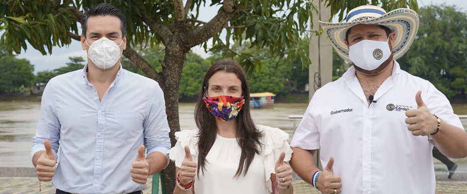 Ministra de las TIC, Karen Abudinen; el gobernador de Córdoba, Orlando Benítez; y el alcalde de Montería, Carlos Ordosgoitia Ministra de las TIC, Karen Abudinen; el gobernador de Córdoba, Orlando Benítez; y el alcalde de Montería, Carlos Ordosgoitia